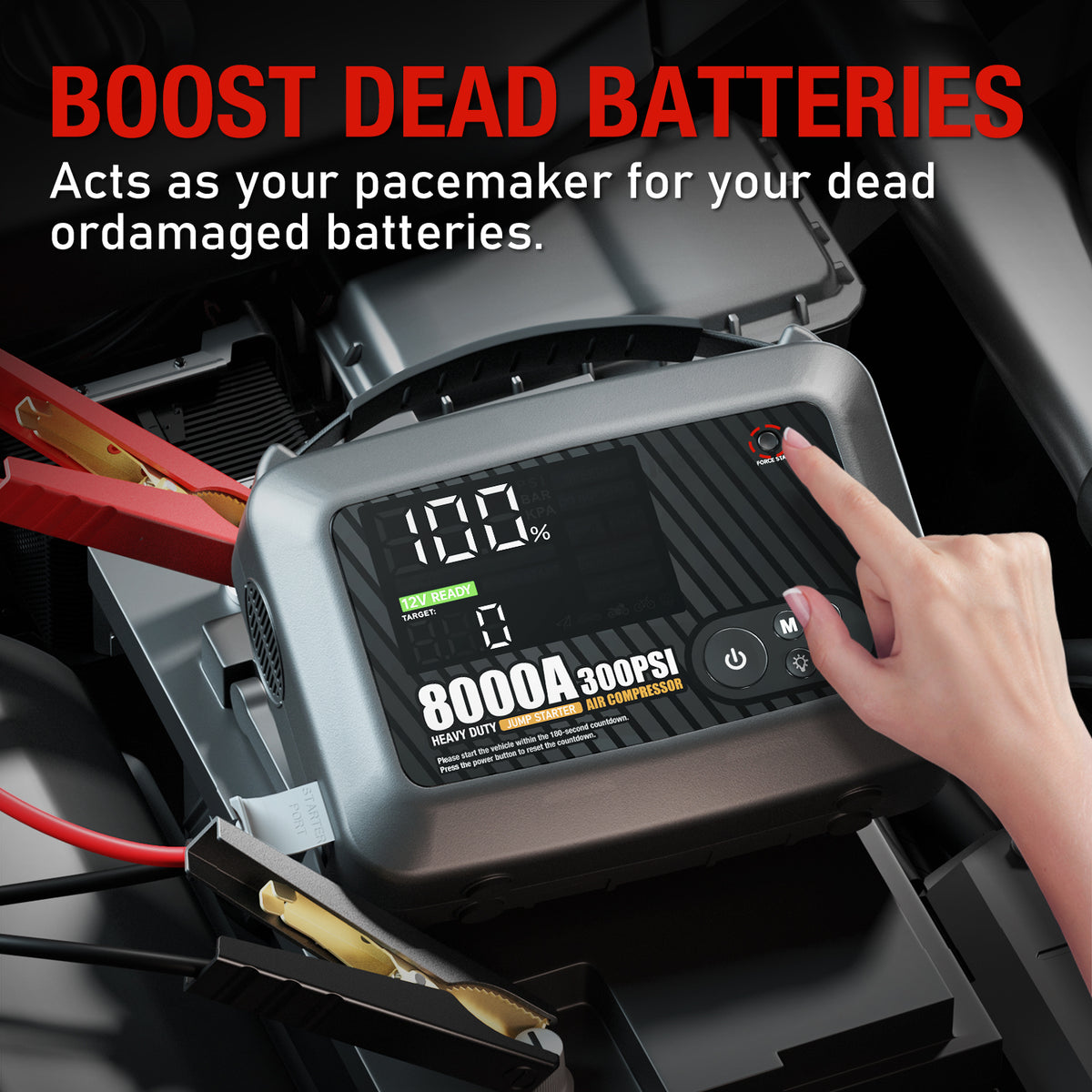 Avviatore JFEGWO 8250A con compressore d'aria