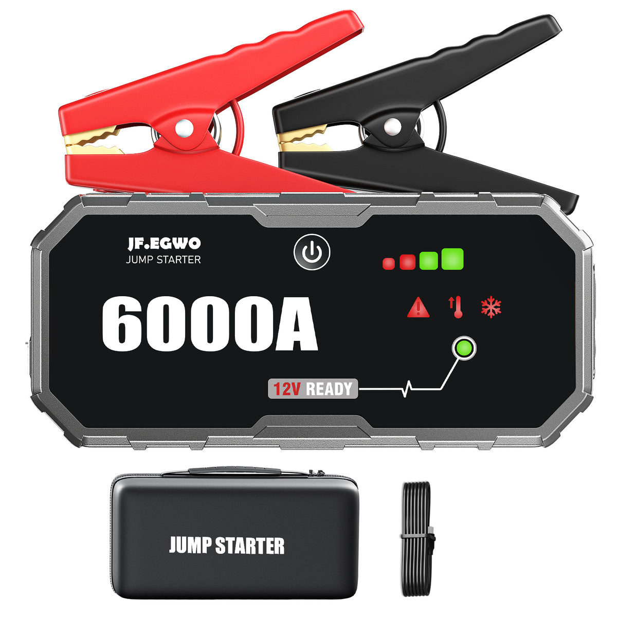 JFEGWO 6000A Auto Jump Starter Akku Ladegerät