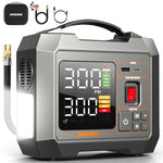 Compressore d'aria portatile per gonfiaggio pneumatici JFEGWO 300PSI Argento