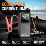 JFEGWO CS02 6250A Plus Avviatore di emergenza per batteria auto con compressore d'aria (formato tascabile)