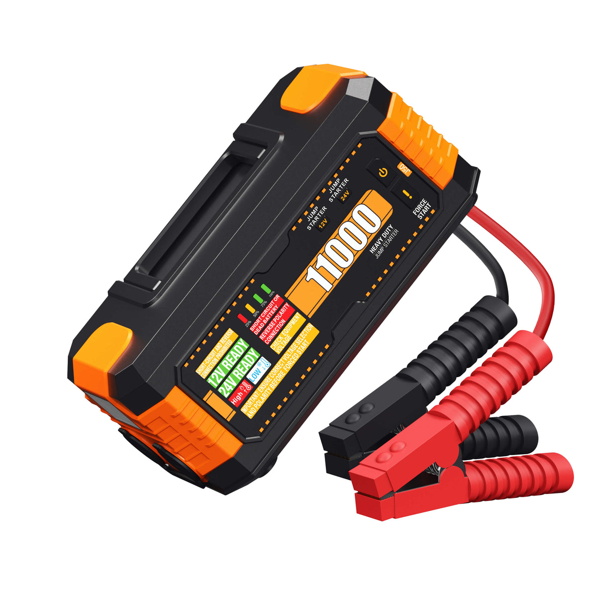 J50 Smart Car Jump Starter, Professional 12V/24V Auto-Detection, Long-Lasting Power, Over-Voltage, Short Circuit & More Safety Protections