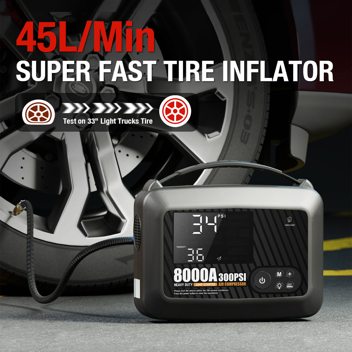 Avviatore JFEGWO 8250A con compressore d'aria