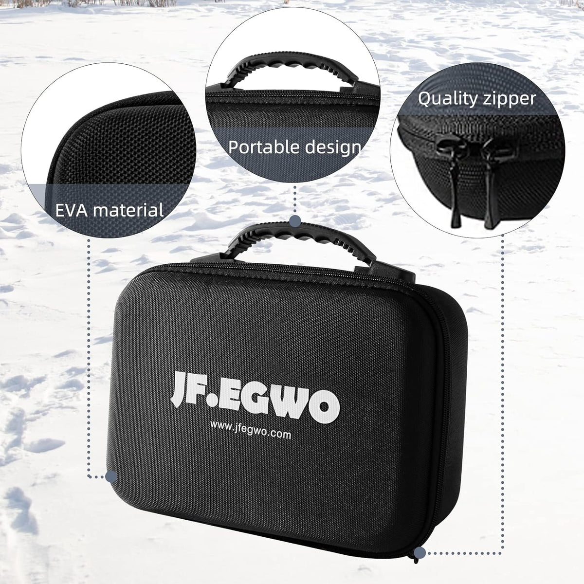 JFEGWO Portable Hard Storage Case Car Gadgets Carry Bag for 4000A and 6000A Lithium Jump Starters
