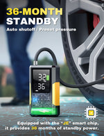 JF.EGWO JFEGWO Tire Inflator Portable Air Compressor/Pump for Cars Tires(200PSI) Yellow - JF.EGWO