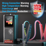 JFEGWO CS02 Plus 6250A Avviatore di emergenza per batteria auto con compressore d'aria (formato tascabile)