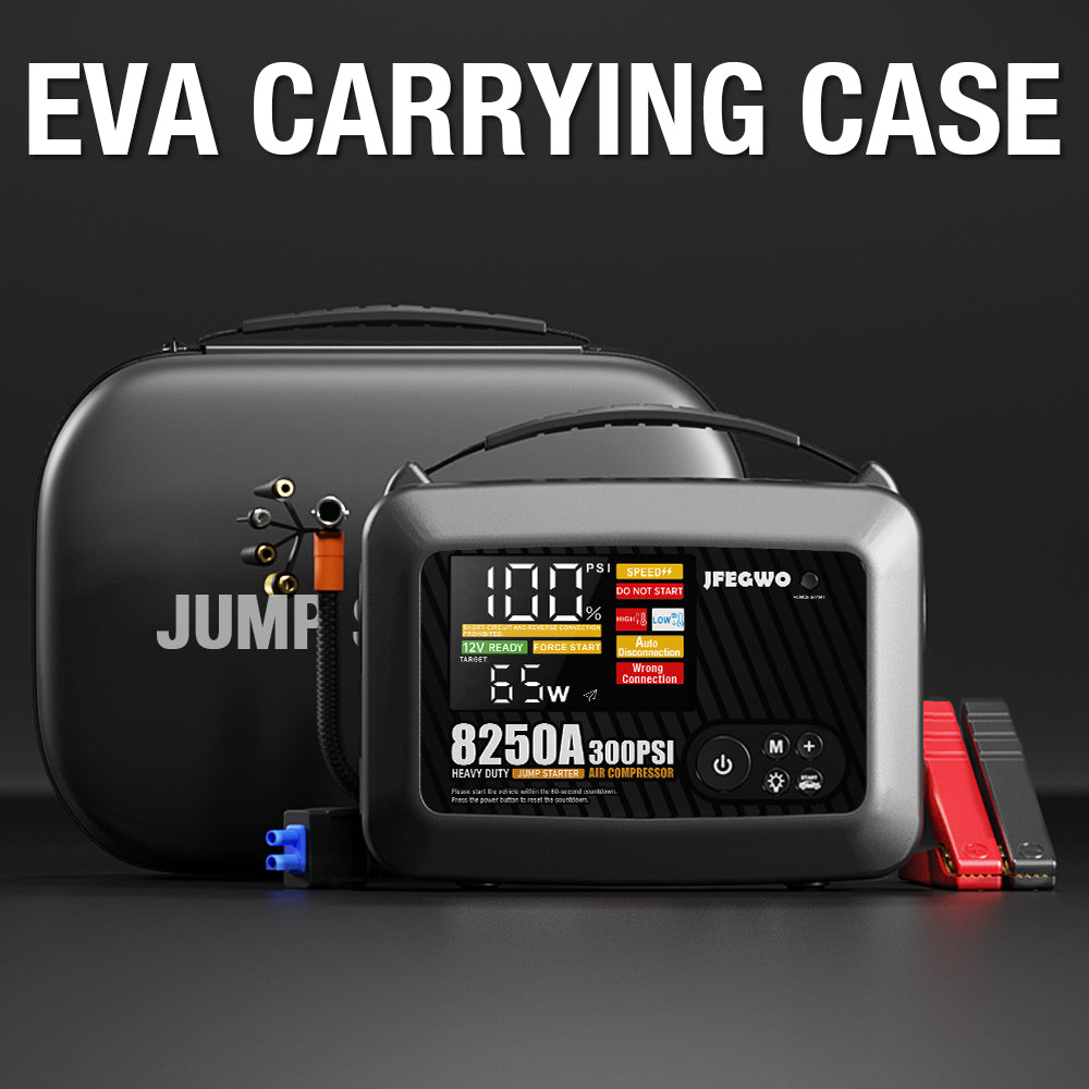 JFEGWO 8250A Super Jump Starter con compressore d'aria