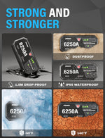 JFEGWO F40-6250A Autobatterie-Starthilfe-Booster-Powerbank (Verbesserte Version 2024)