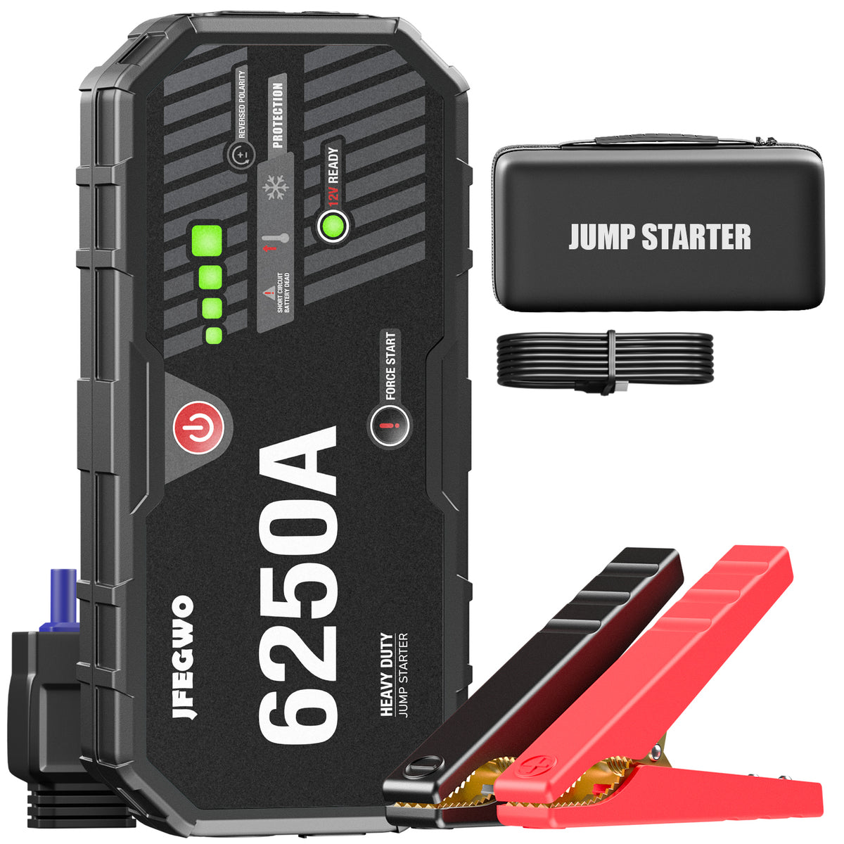 JFEGWO 6250A Jump Starter Car Battery Booster Power Bank
