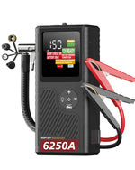 JFEGWO CS02 Plus 6250A Avviatore di emergenza per batteria auto con compressore d'aria (formato tascabile)