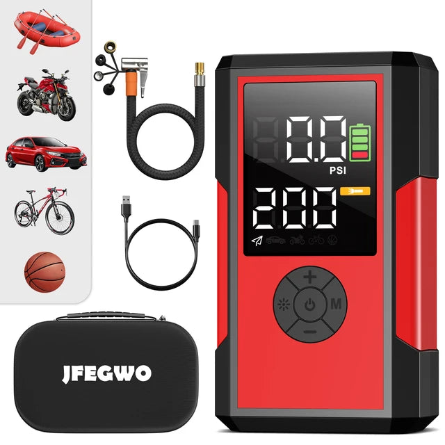 JFEGWO Gonfleur d'air portable, rouge