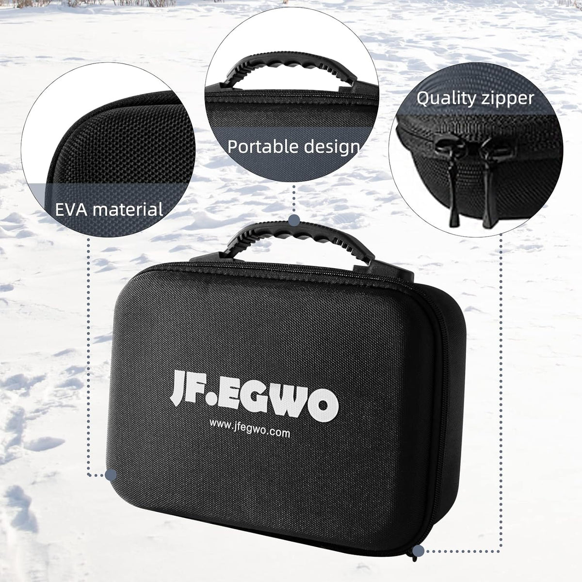 JF.EGWO Portable Hardage Storage Car Case Gadgets Carry Bag fyrir 4000A og 6000A Lithium stjörnunar.