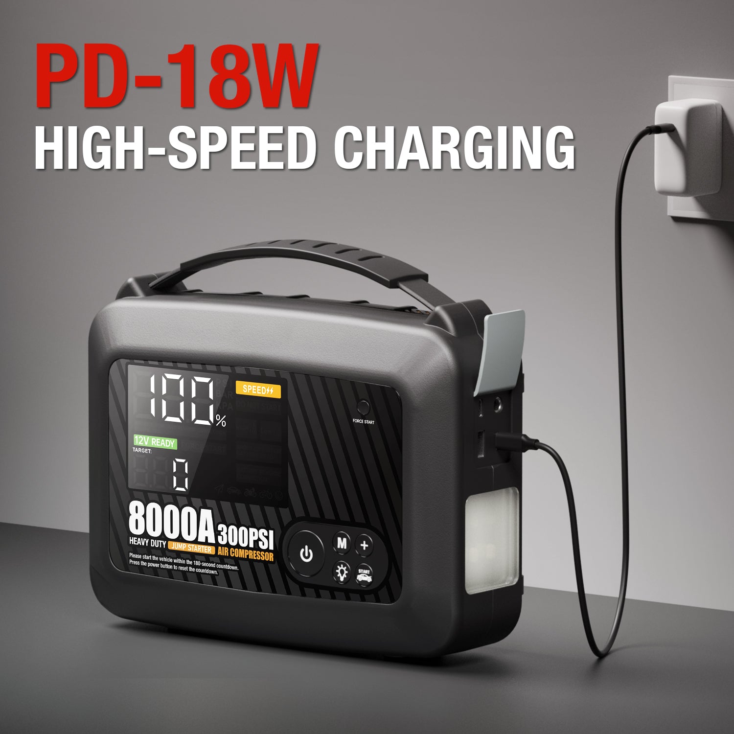 Power Bank da 4000 A con compressore da 150 PSI 12 V di Power Bank da 4000 A con compressore da 150 PSI 12 V di