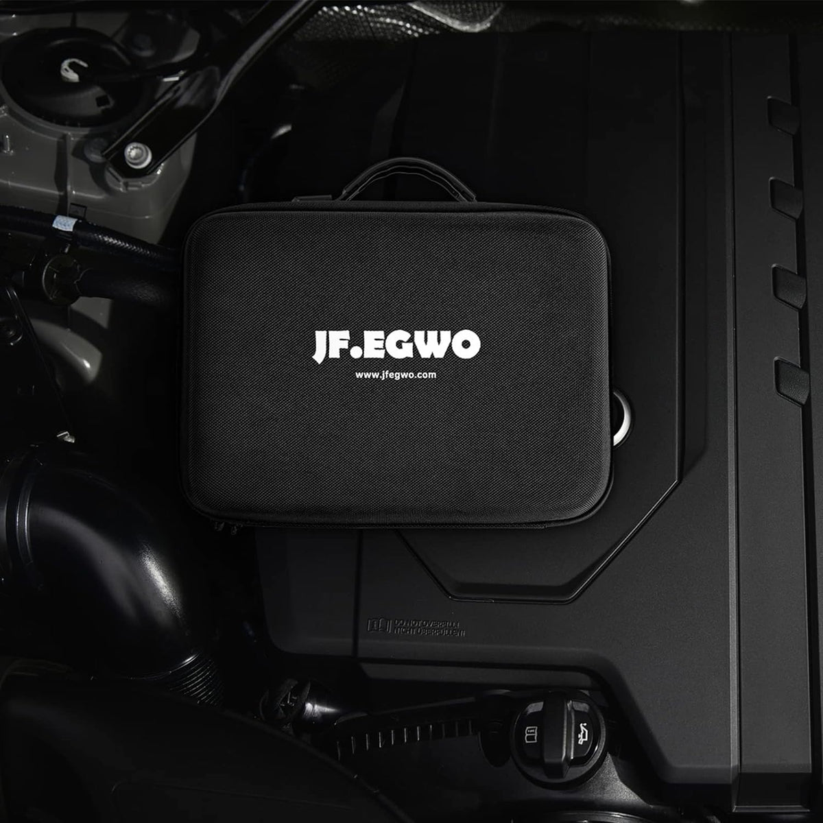 JF.EGWO Portable Hardage Storage Car Case Gadgets Carry Bag fyrir 4000A og 6000A Lithium stjörnunar.