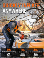 JF.EGWO JFEGWO Tire Inflator Portable Air compressor 300PSI Silver - JF.EGWO