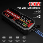 JFEGWO F40-10200A charging port illustration with connected cables and USB and DC port icons