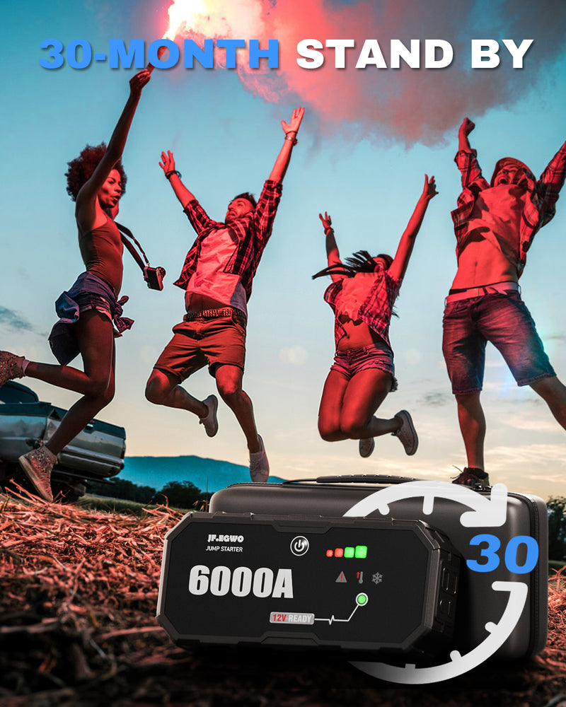 JF.EGWO JFEGWO F65 6000A Fast-Charging Car Jump Starter - JF.EGWO