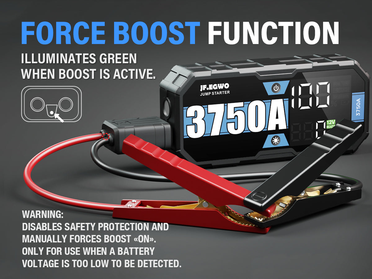 jump box battery booster JFEGWO F40-3750A Pro Jump Starter Car Battery Booster Power Bank