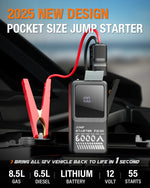 JFEGWO F55 6000A auto-accu starthulp Zakformaat starthulp booster