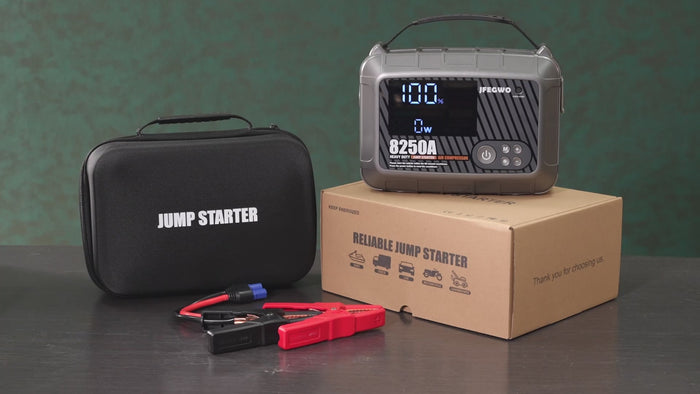 JFEGWO 8250A Super Jump Starter with Air Compressor